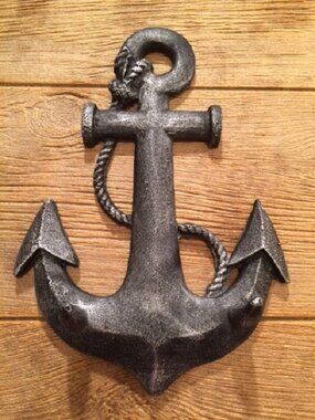 Cast Iron Large Wall Nautical Ship Anchor 15" Tall Home Wall Decor 0170-05454